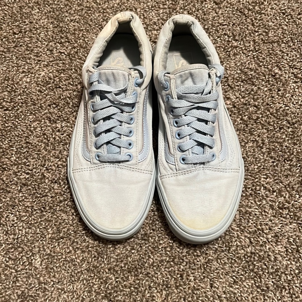Vans size 8.5 baby blue